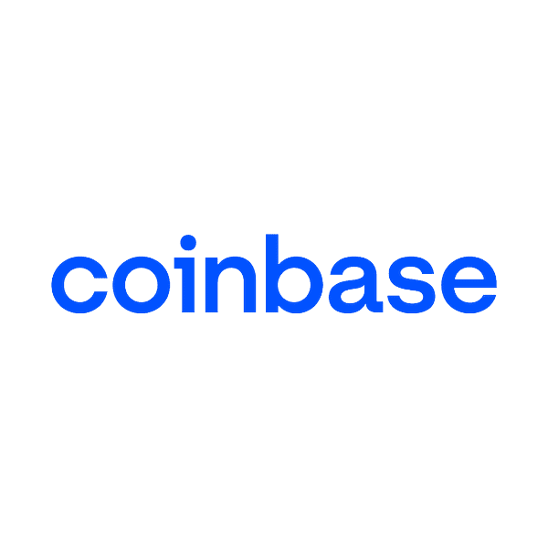 Coinbase logo linking to secure crypto wallet and staking overview