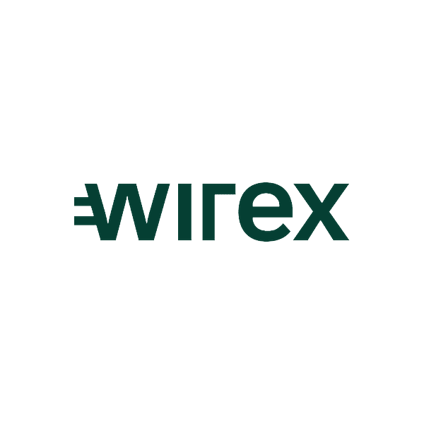Wirex app interface showing crypto balances, fiat accounts, and Mastercard card usage